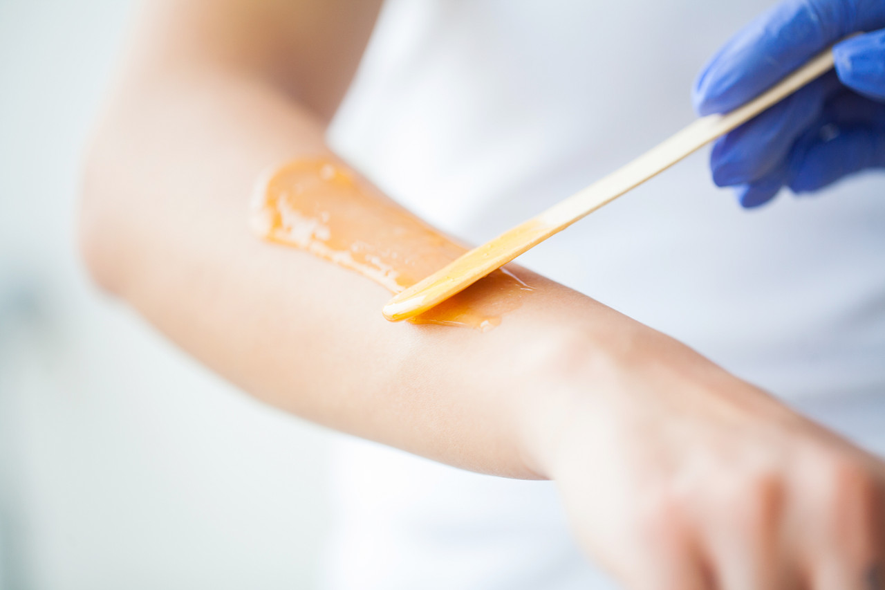Arm waxing at Snatch & Glow Dubai